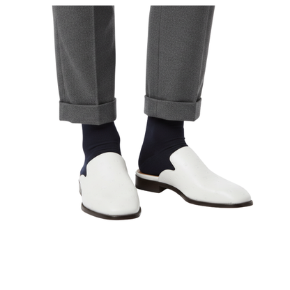 Imperial Frost Embossed Leather Mules