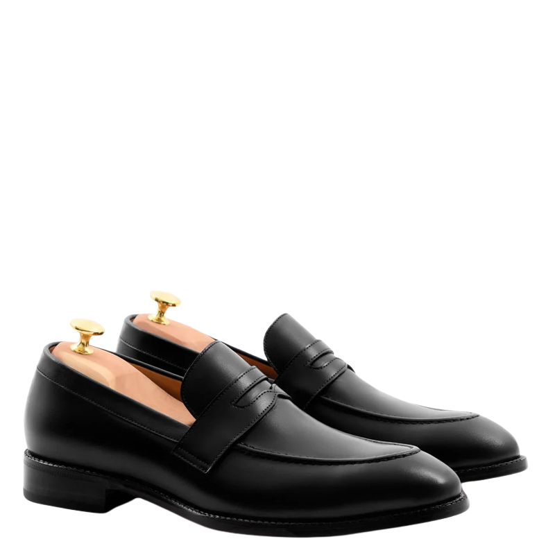 Men's Slip-On Oak Shoe with Stacked Heel