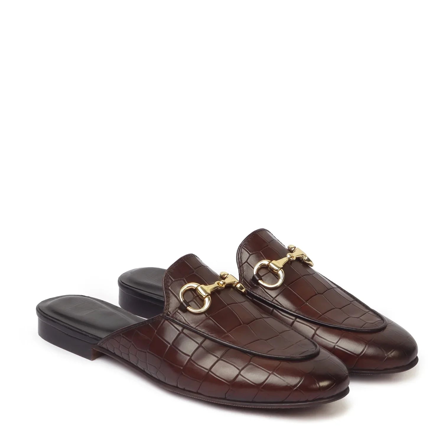 DARK BROWN DEEP CUT HORSEBIT MULES