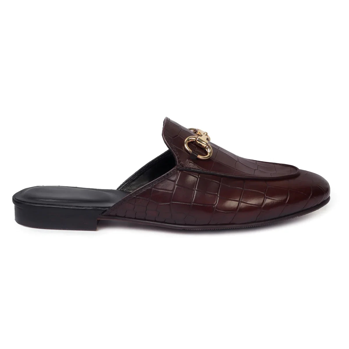 DARK BROWN DEEP CUT HORSEBIT MULES