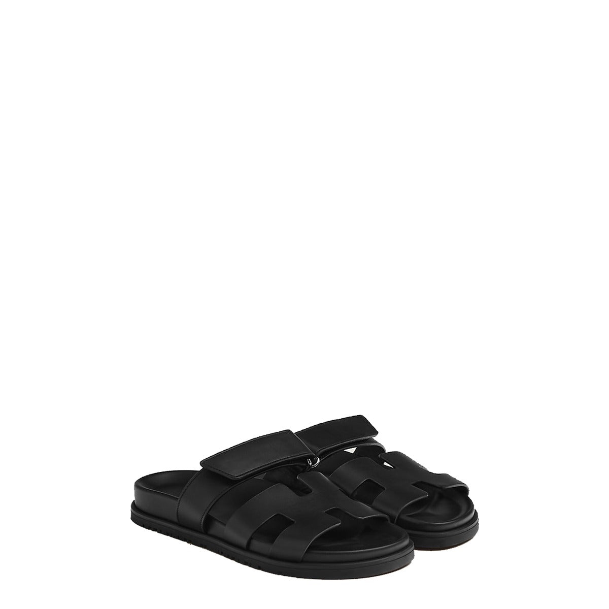 Luxury Black Sandals with Strap