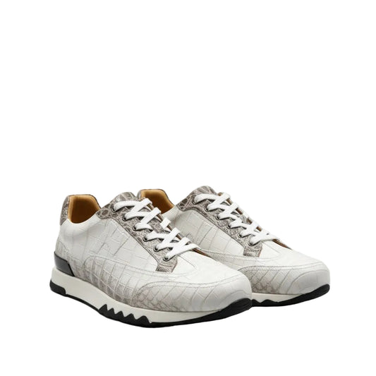 Italian croco leather sneakers