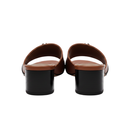 Women's  Leather Luxury Comfort Blocks Sandals