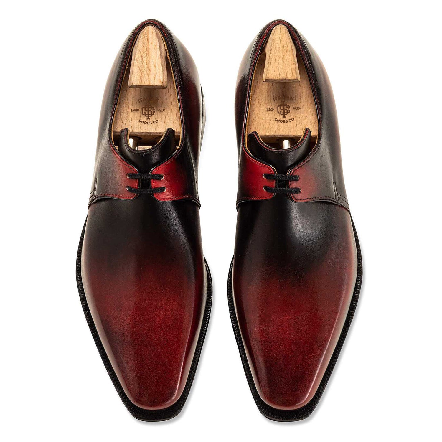 Dark Red Calf Leather Shoes
