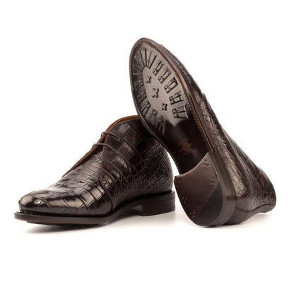 Brown Alligator Chukka Boots