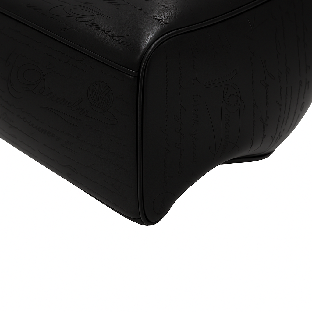 Premium Travel Duffel Leather Black Luggage Bag