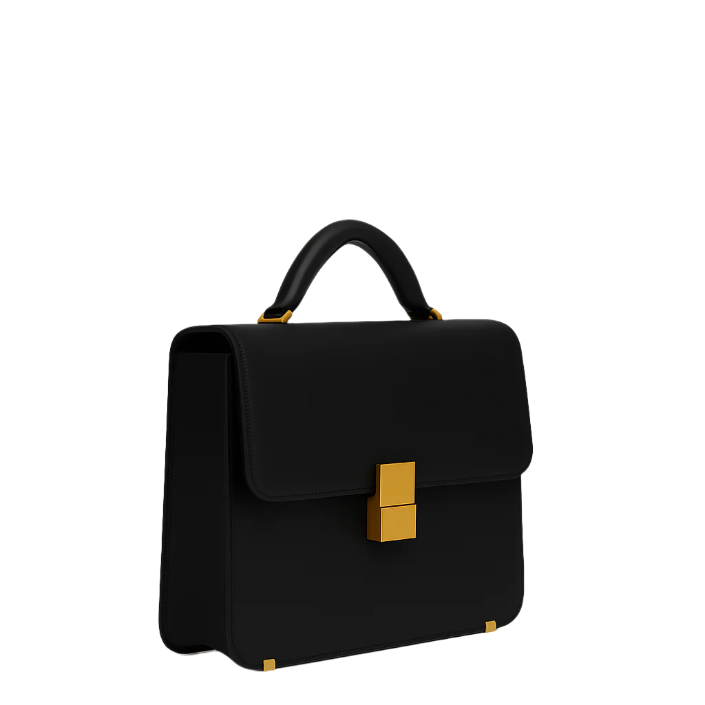 Luxurious Crocodile Brown Textured Briefcase