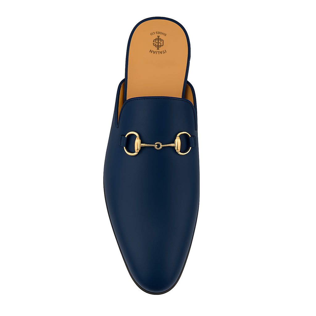 Plain Design Leather Mule Brown