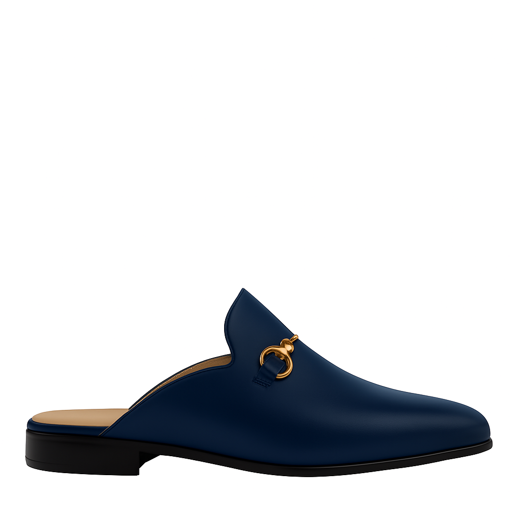 Plain Design Leather Mule Tan