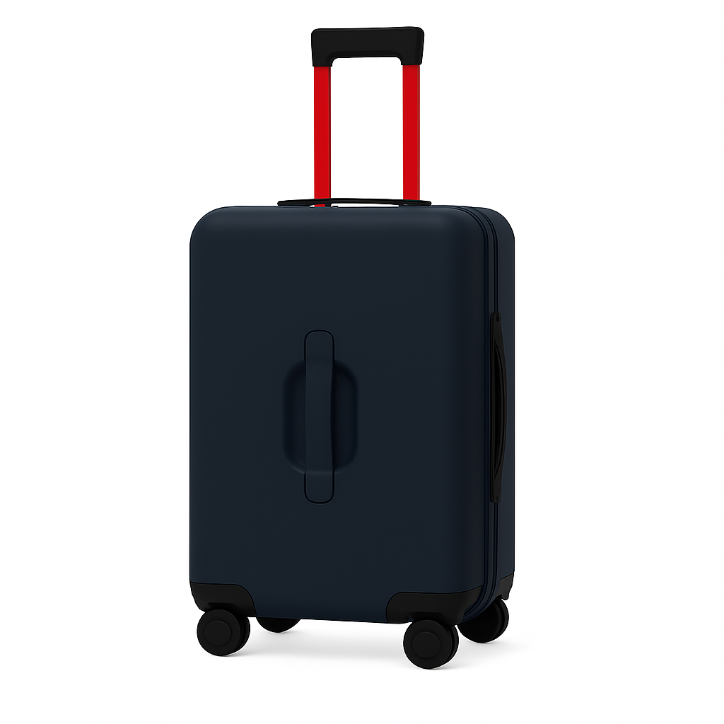 Luxury Wide Blue Trolley Luggage Bag