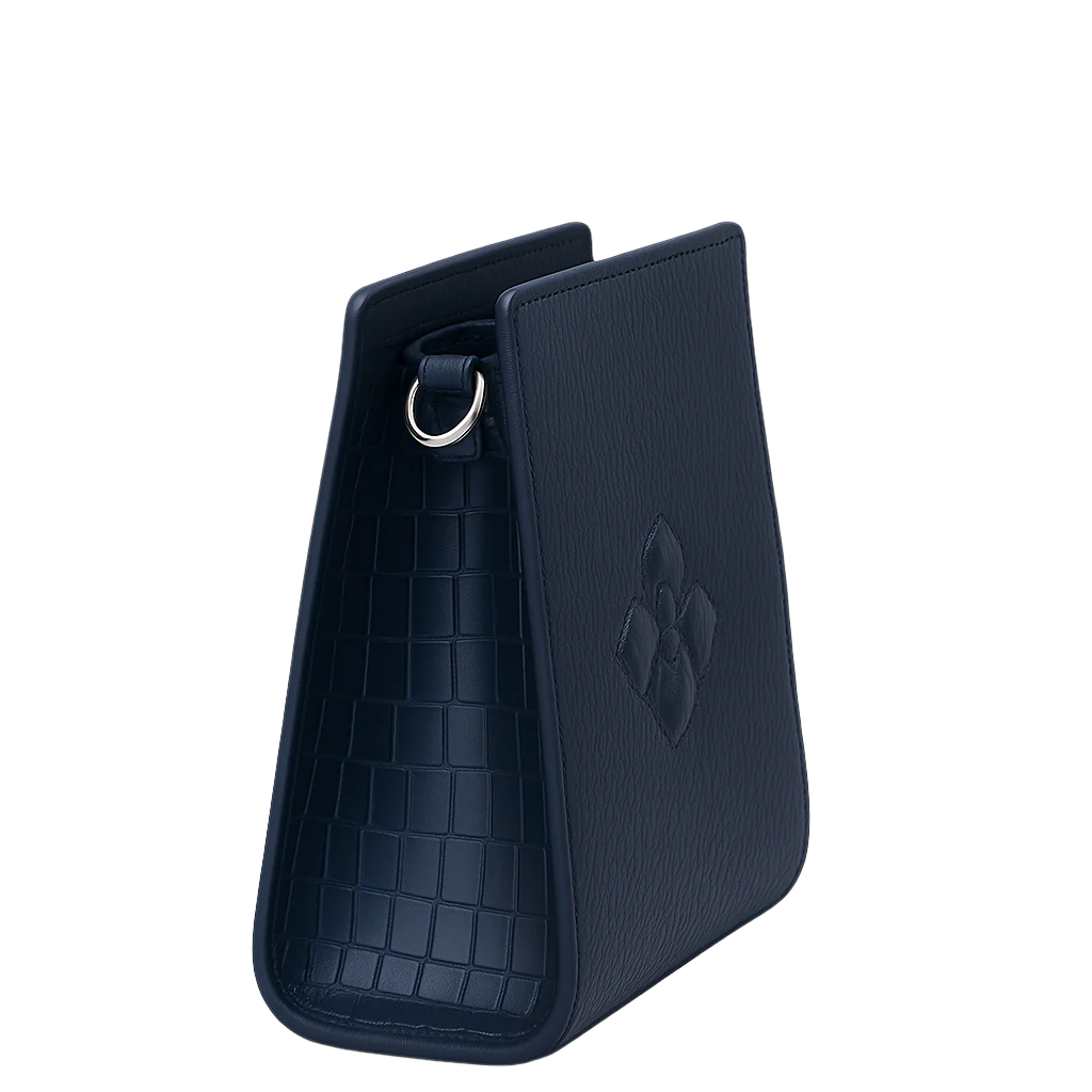 Men's Black Croco Leather Handbag