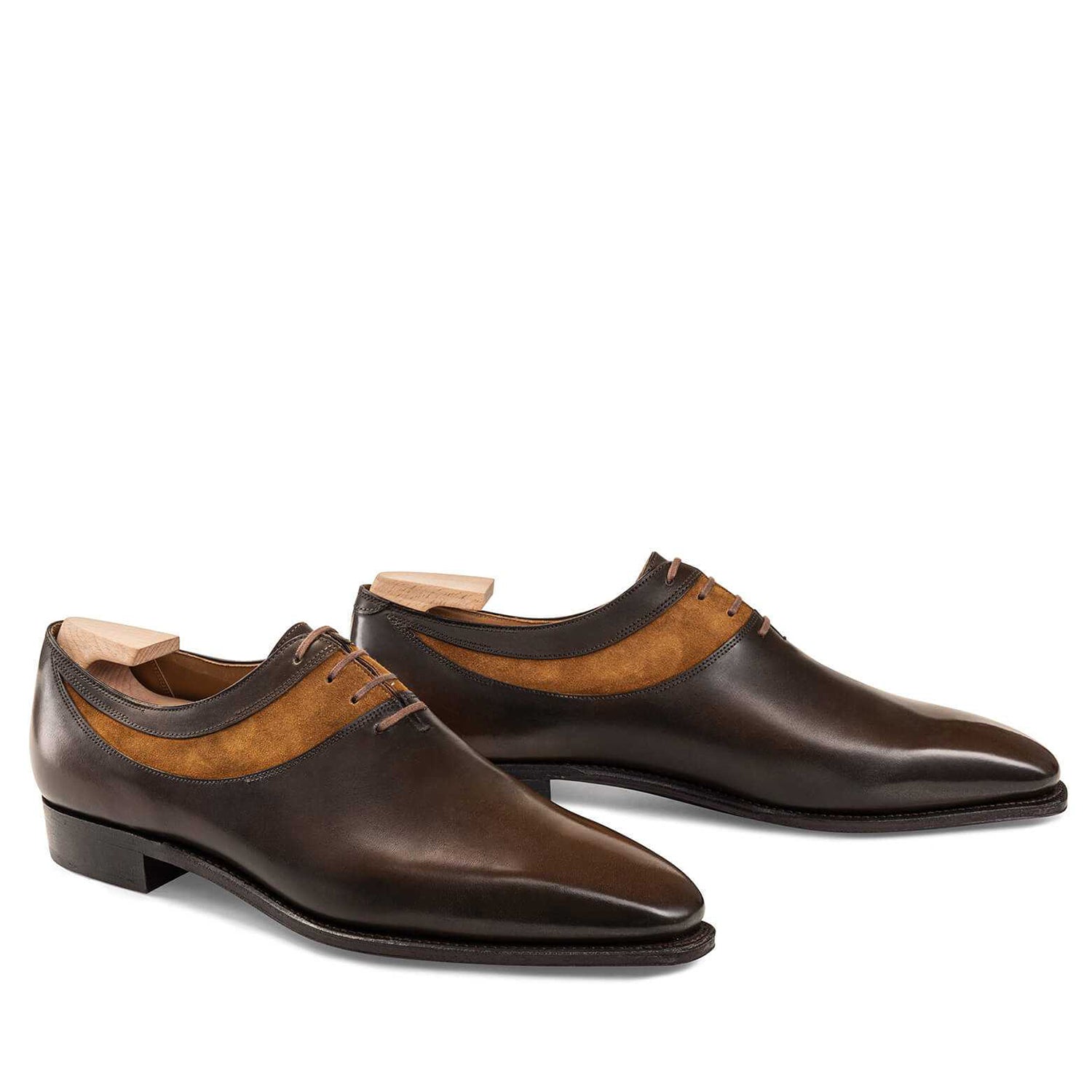 EBONY CALF AND SUEDE CALF LEATHER