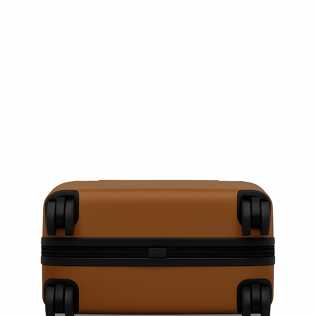 Luxury Wide Tan Trolley Luggage Bag