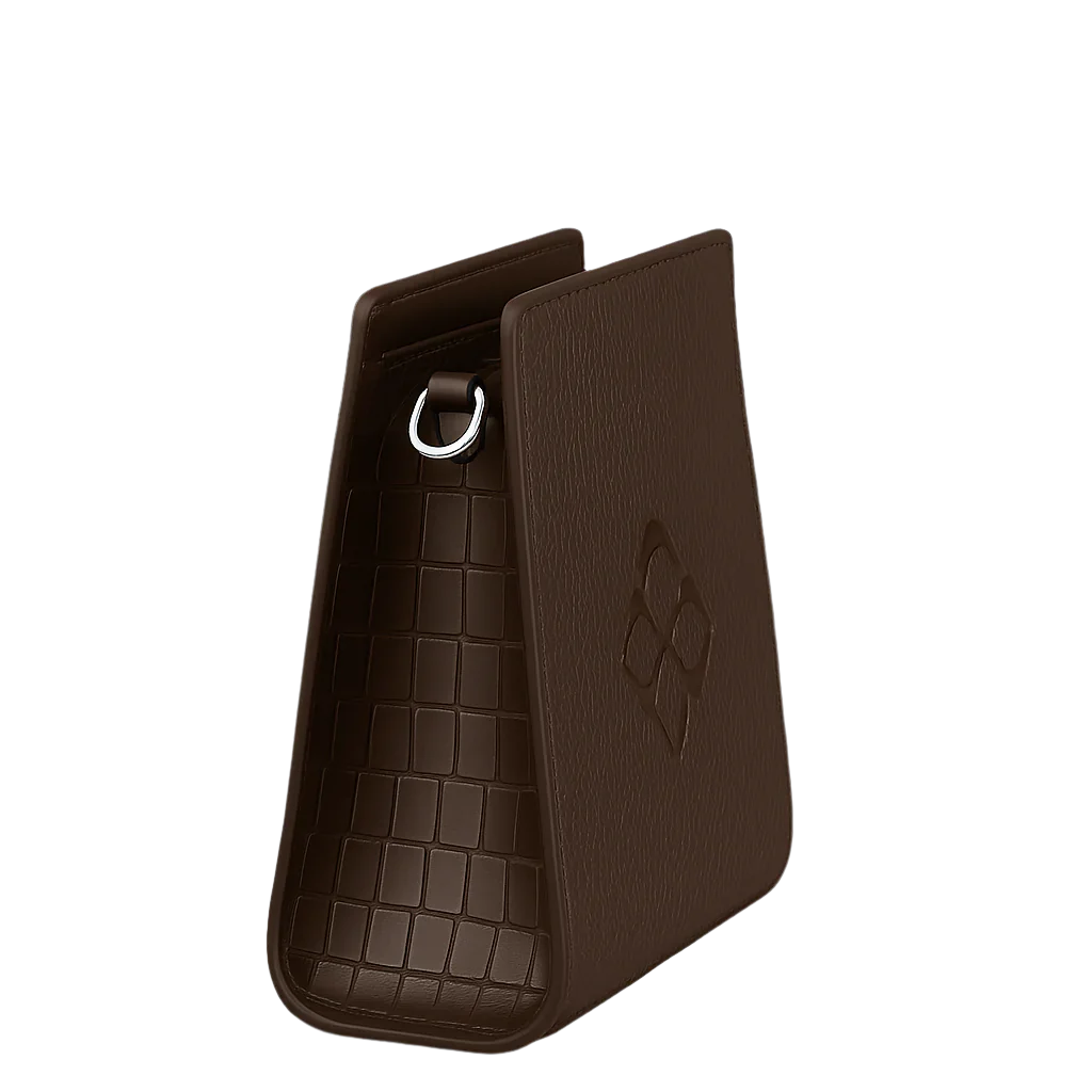 Men's Black Croco Leather Handbag