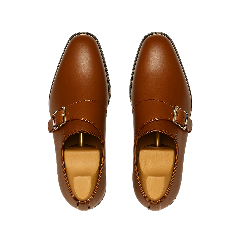 Classic Black Monk Strap Leather Shoe