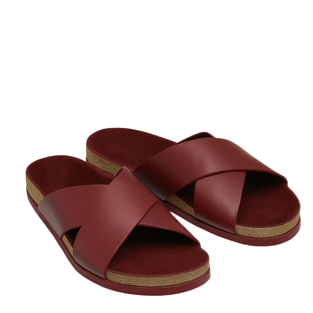 Pure Elegance Tan Leather Slipper