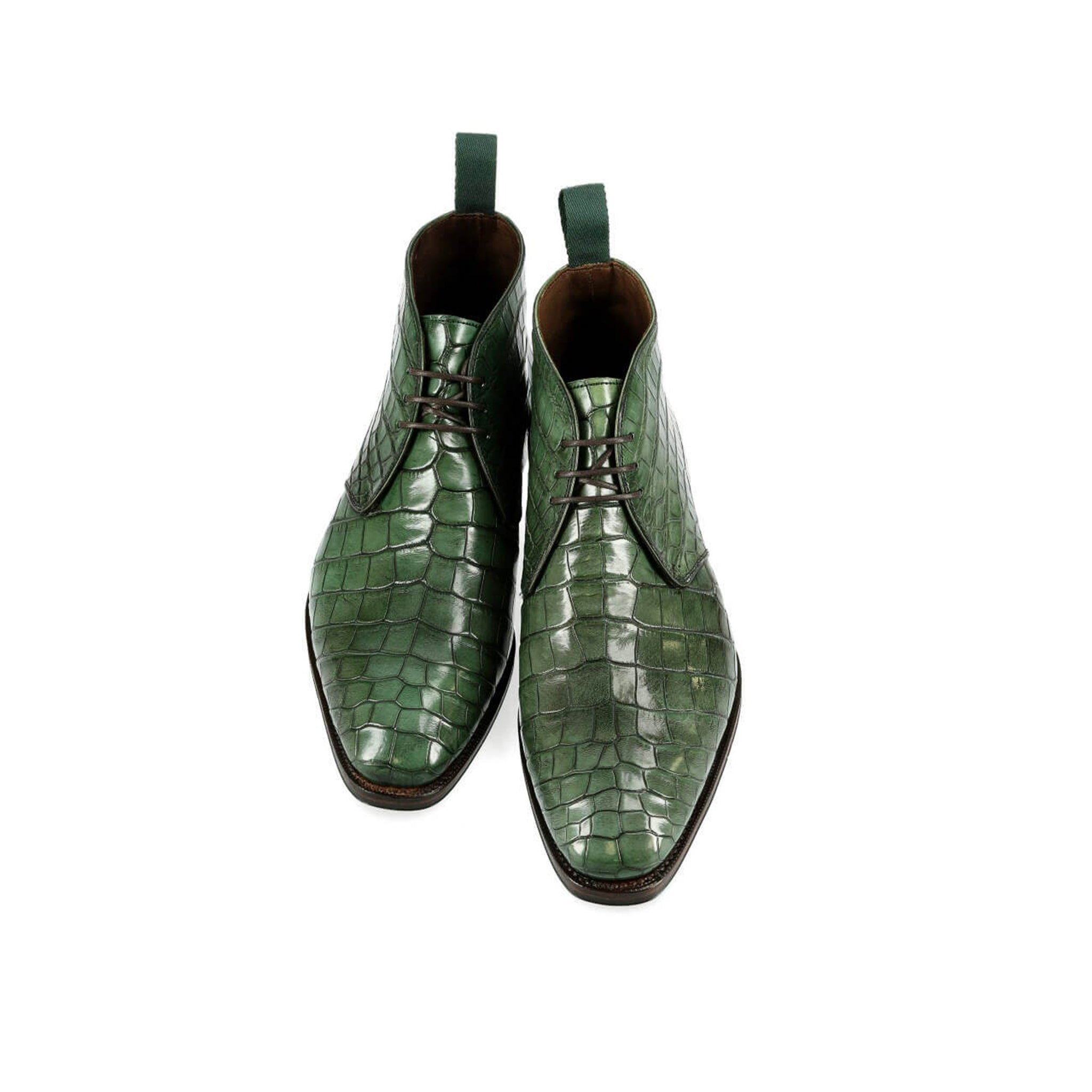 Asparagus Croco Chukka Boots