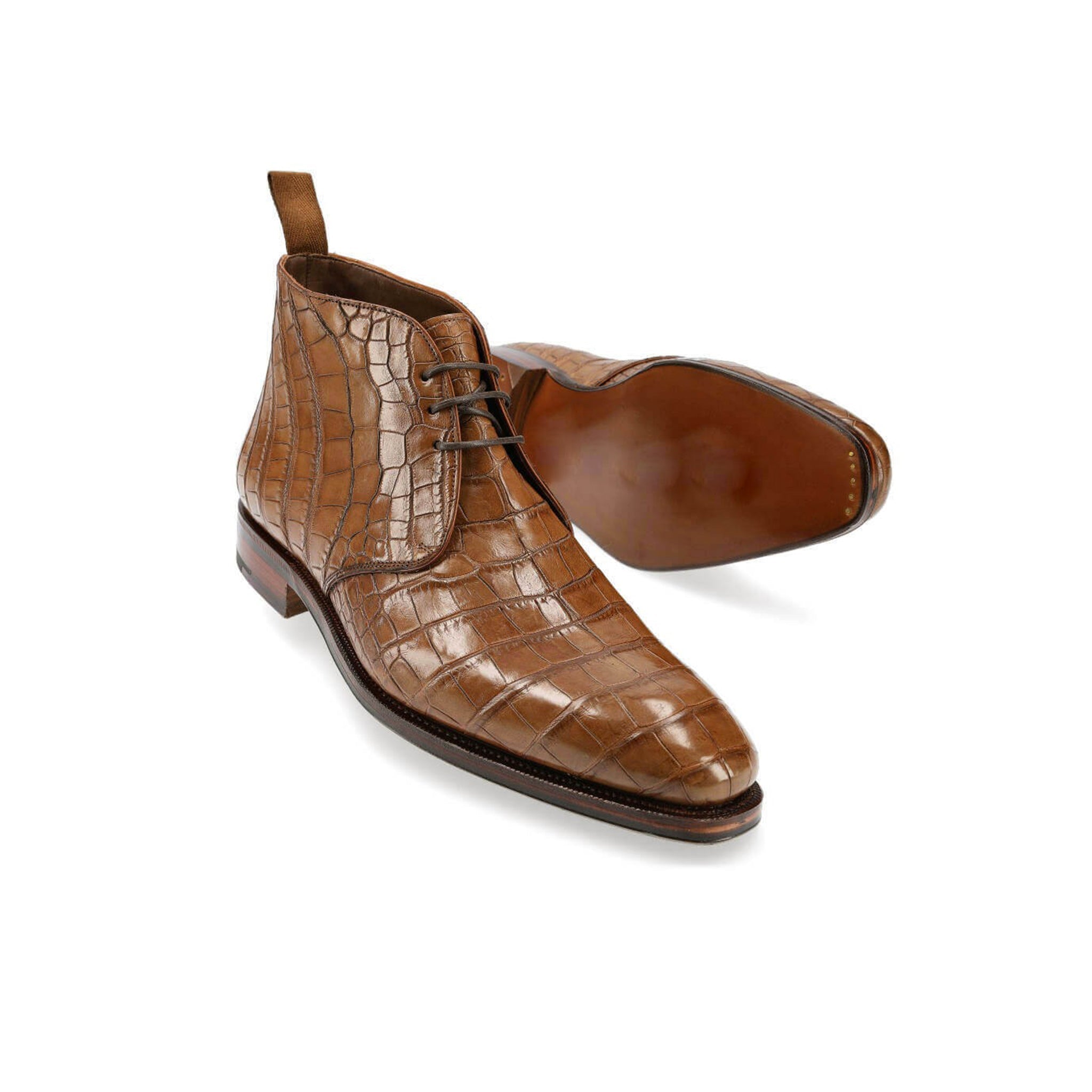 Walnut Croco Chukka Boots