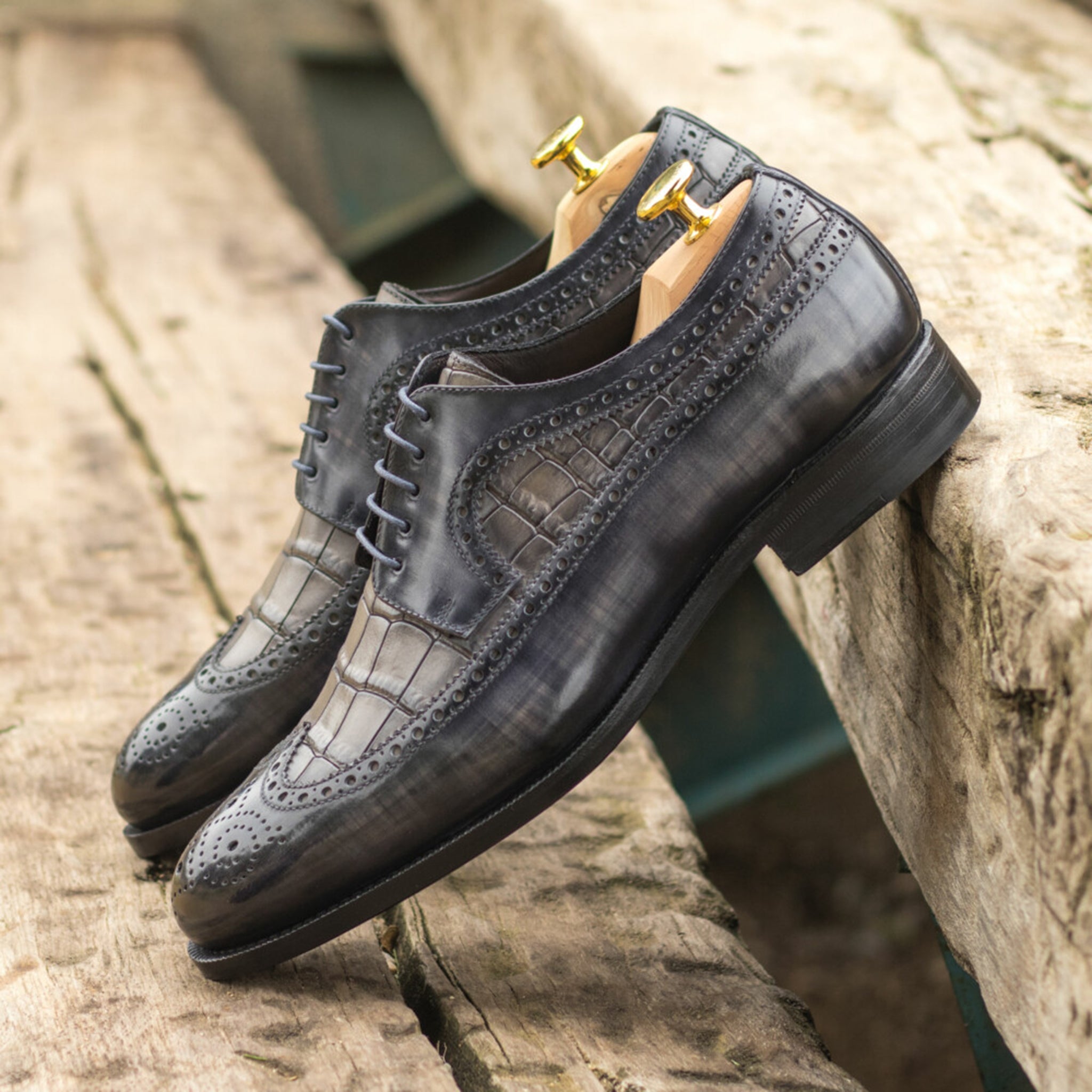 Patina Longwing Blucher Shoes