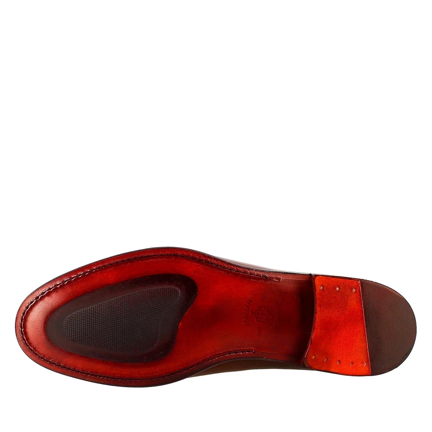 Dark brown derby in smooth leather