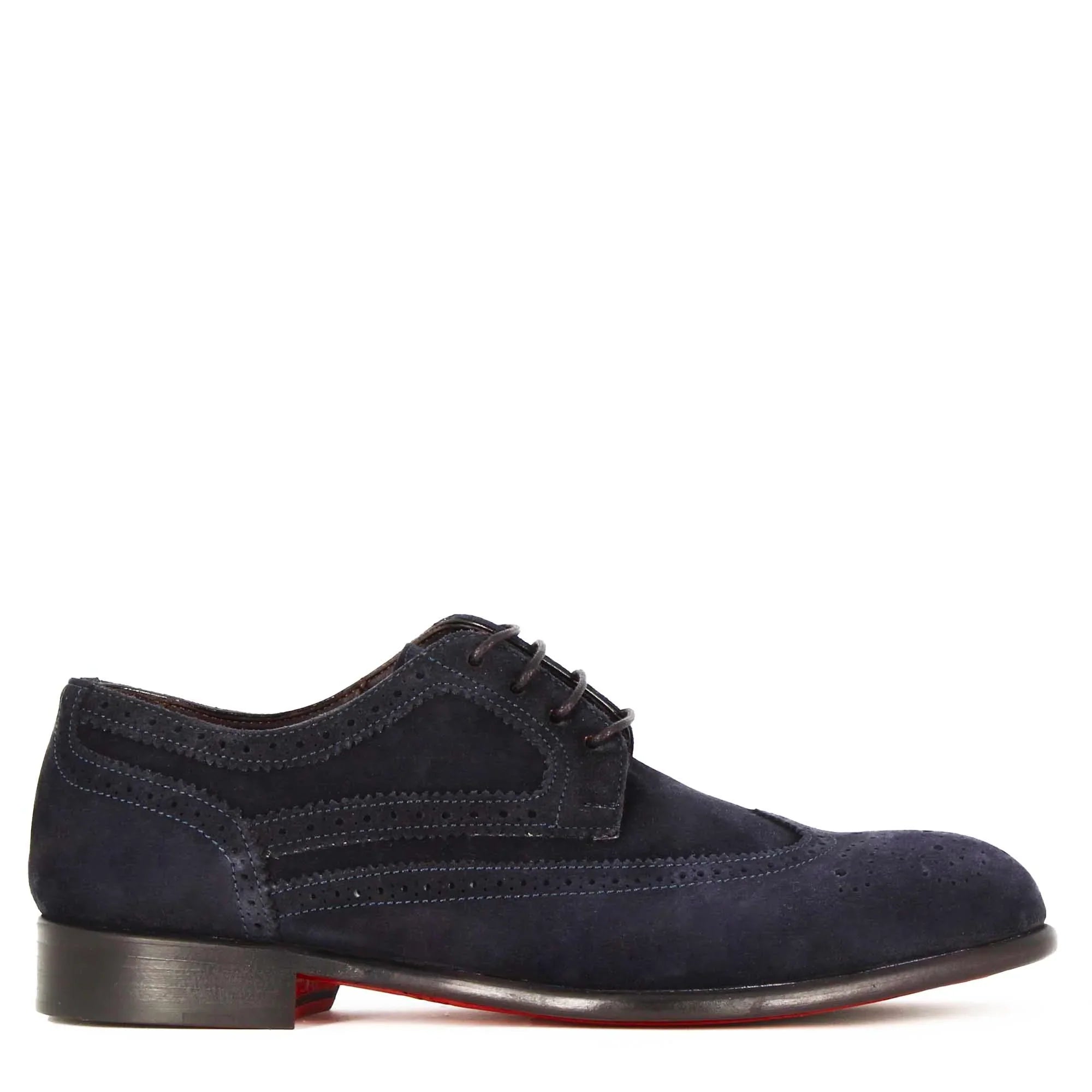 Elegant Blue Suede Derby