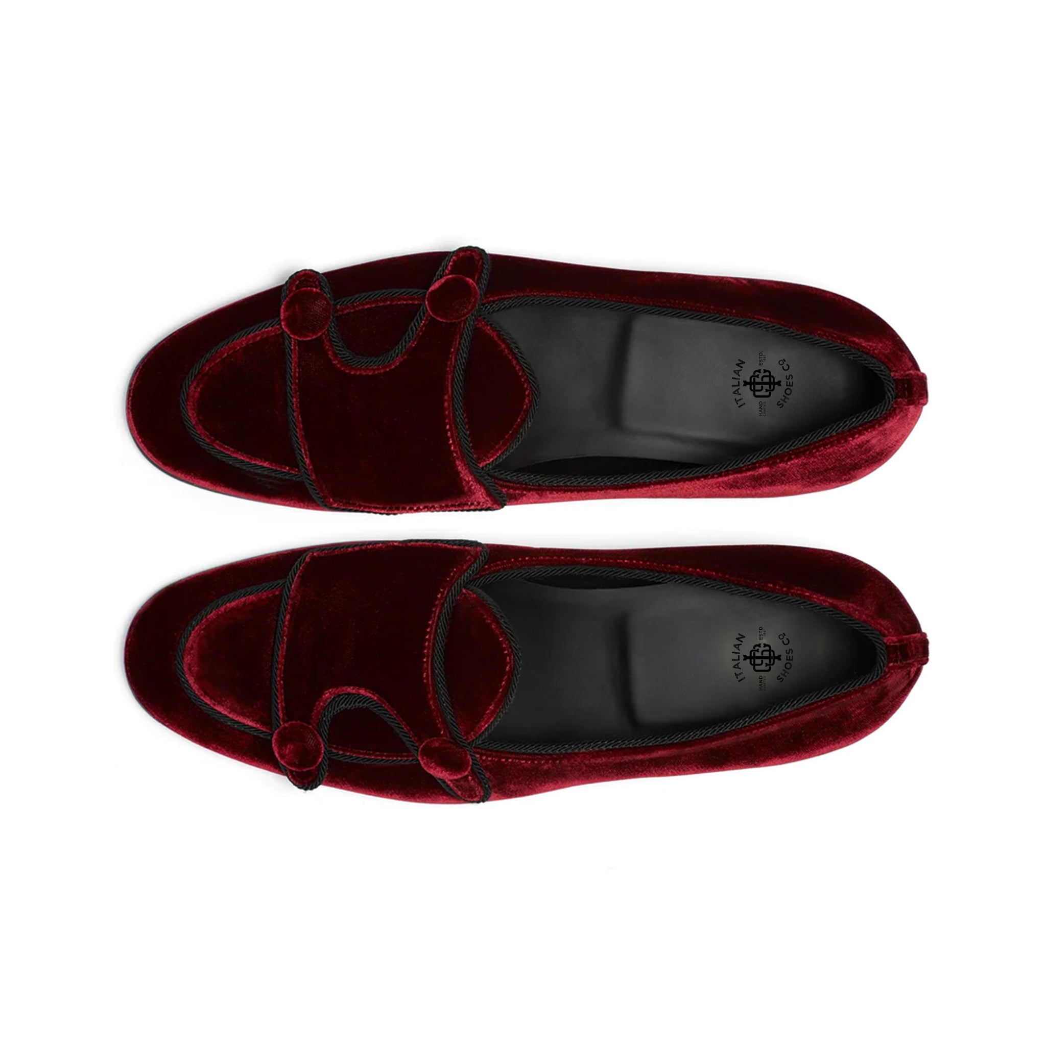 Elegant Double Strip Velvet Shoes