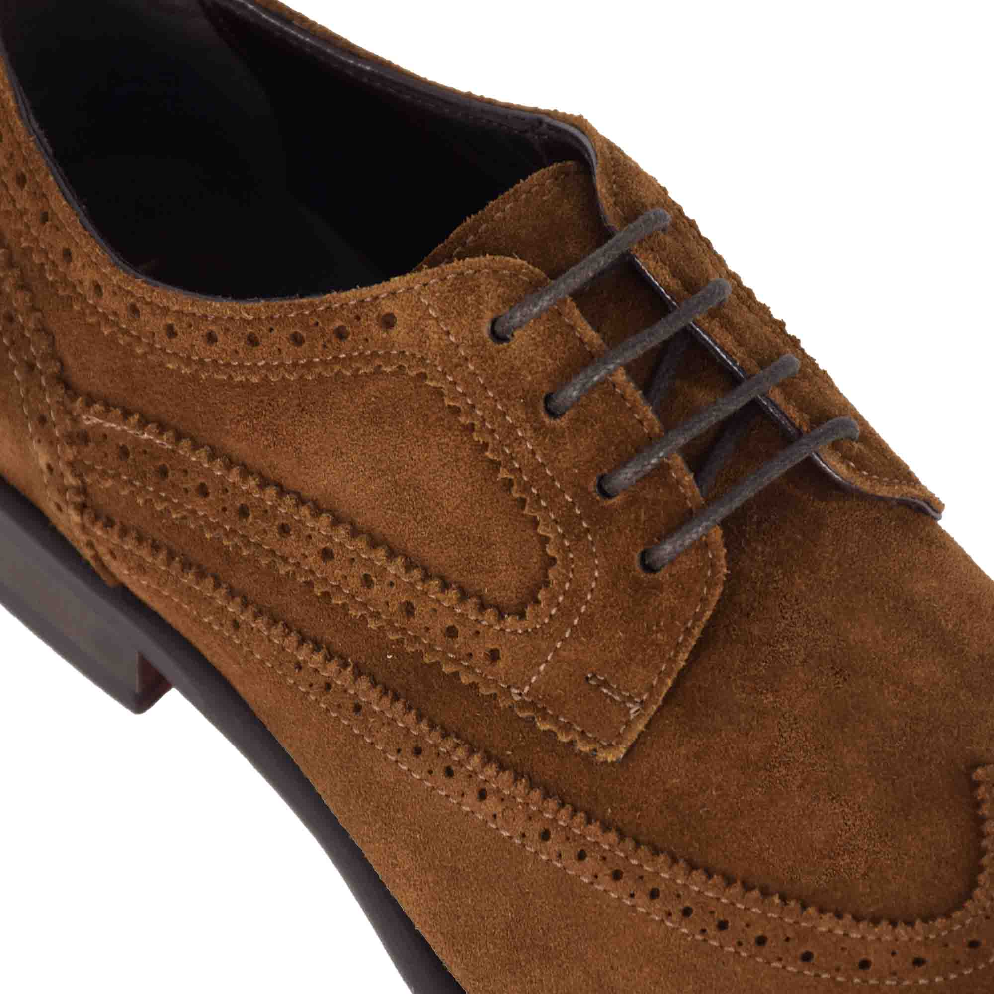 Brown Suede Derby Shoes
