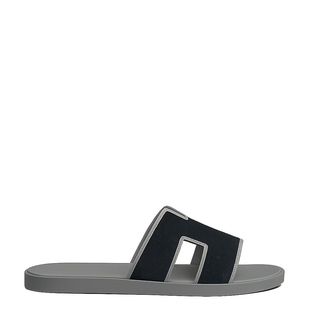 Haven Textured H Style Dual Slip-On in Canvas Blue and Grey