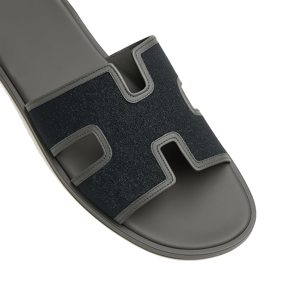 Haven Textured H Style Dual Slip-On in Canvas Blue and Grey