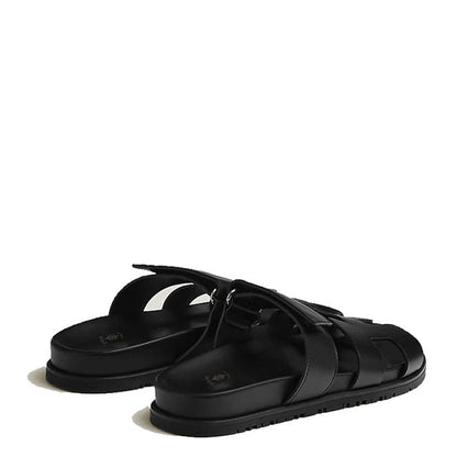 Men Solid Leather Comfort Sandals