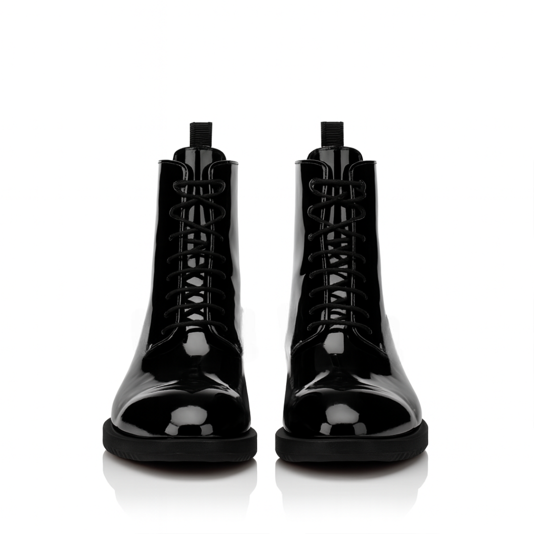 Italian Lace-up Leather Ankle Boots for Men's