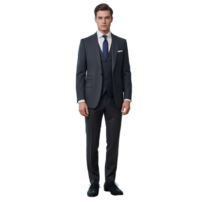 Midnight Textured Derby Shoes
