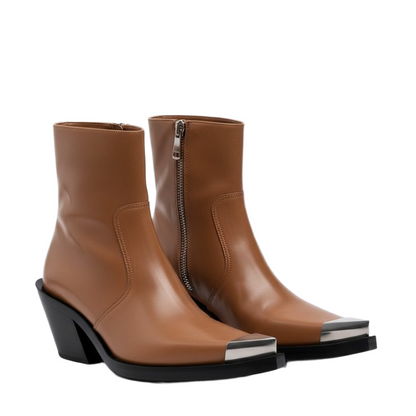 Achilles Ion Gabriel Bang Brown Ankle Boots