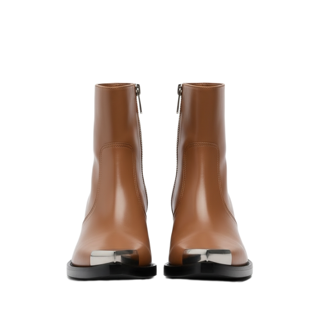 Achilles Ion Gabriel Bang Brown Ankle Boots