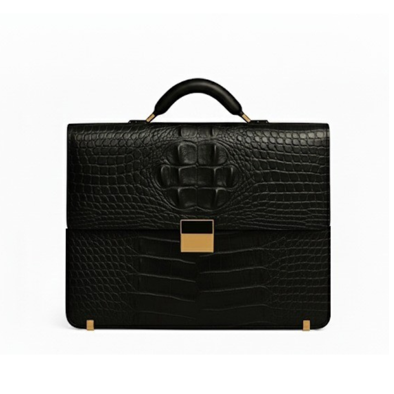 Croco Leather Men's Luxury Briefcase