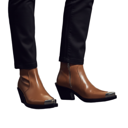 Achilles Ion Gabriel Bang Brown Ankle Boots