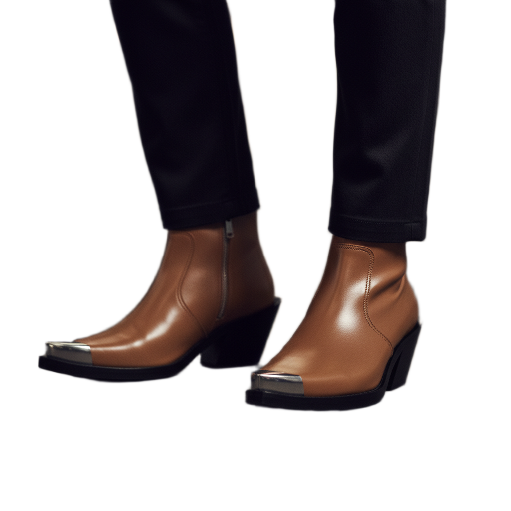 Achilles Ion Gabriel Bang Brown Ankle Boots
