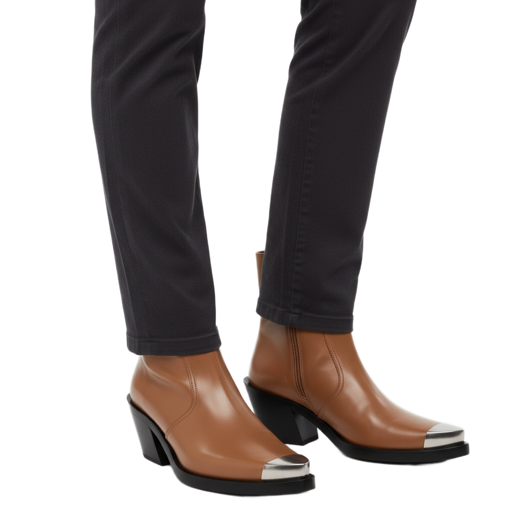 Achilles Ion Gabriel Bang Brown Ankle Boots