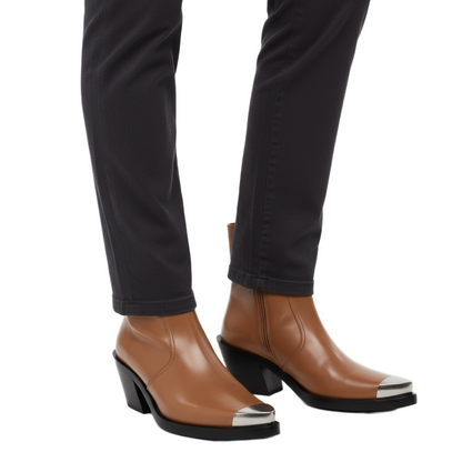 Achilles Ion Gabriel Bang Brown Ankle Boots