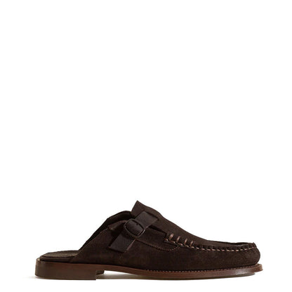 Men's Dark Buckle-strap Mule