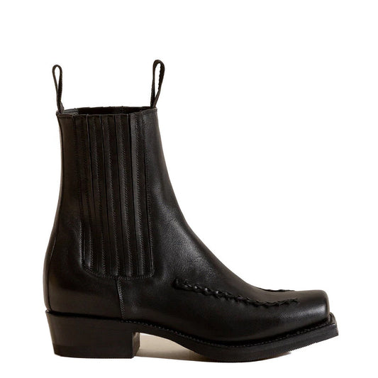 Men's Square-Toe Braided Detail Chelsea Boot