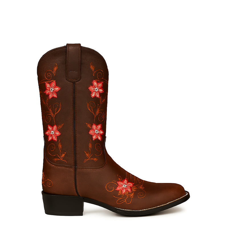 Classic Western Elegance Rustwood Petal Cowboy Boots
