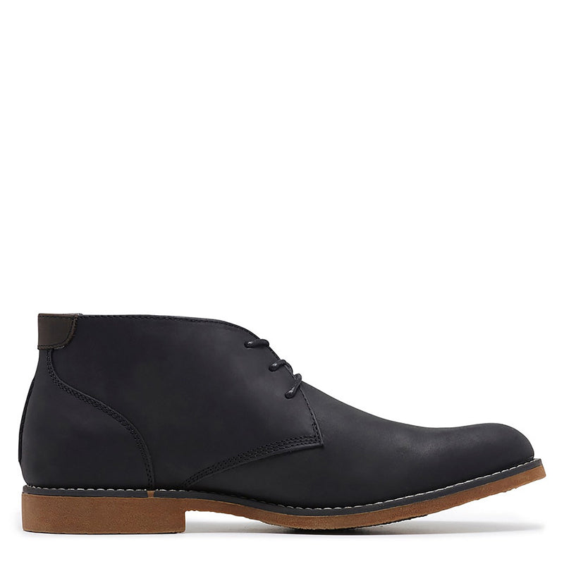 Classic Pure Leather Handmade Black Chukkas Boot