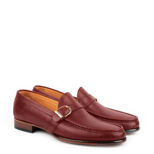 Enzo Burgundy Single Monk Strap Shoe