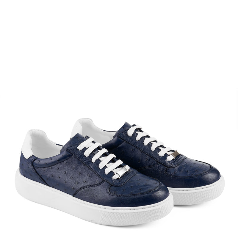 Premium Exotic Leather Blue Sneaker