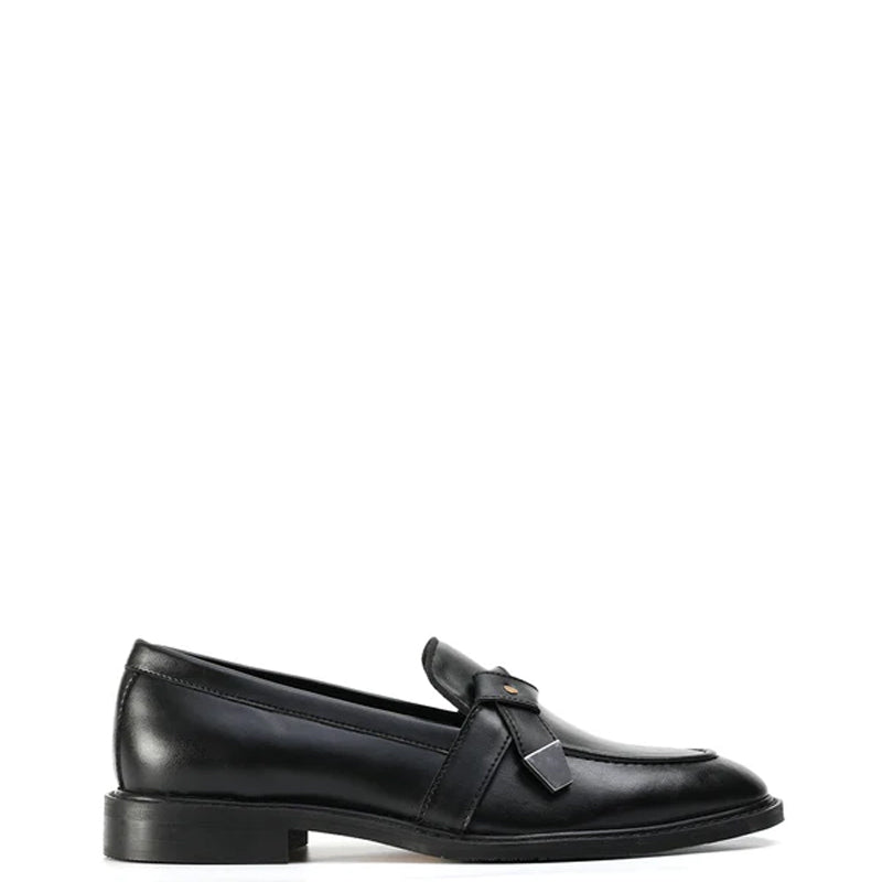 Men Slip-On  Polished Leather Formal Black Loafer