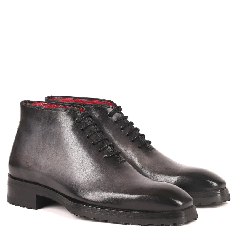 Classic Handmade Stylish Leather Ankle Boot Burgundy