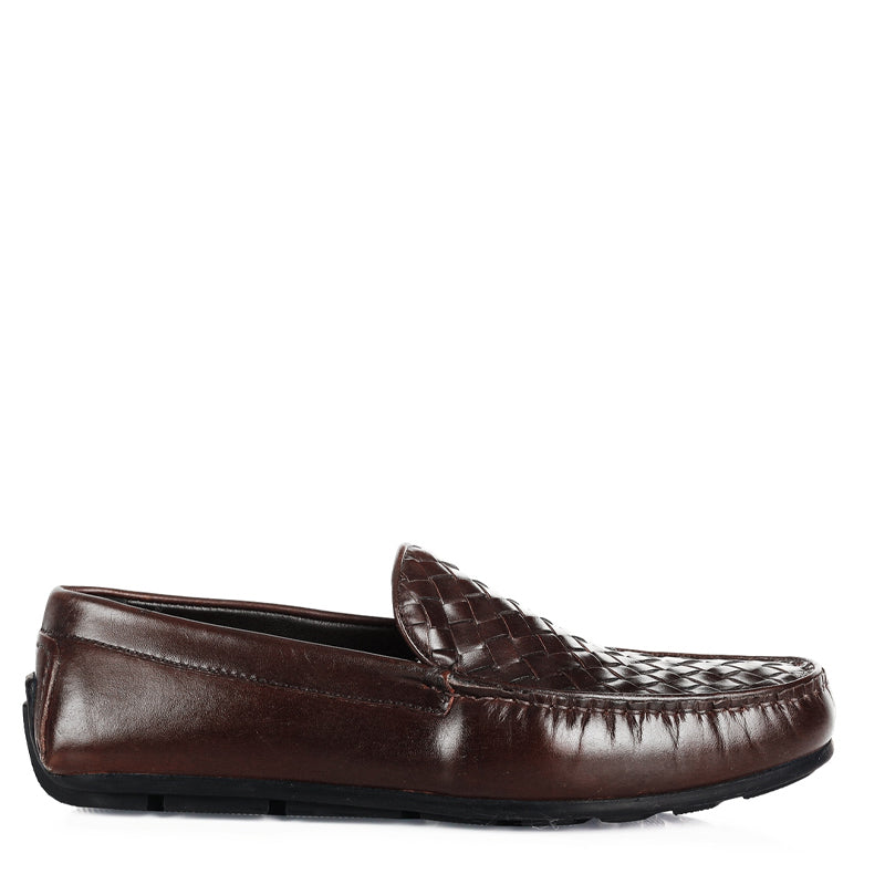 Men Solid Casual Leather Black Loafer