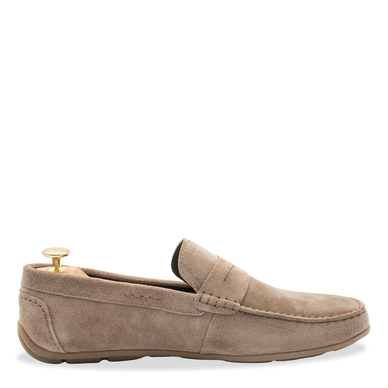 Gregores Suede Penny Moccasin Blue