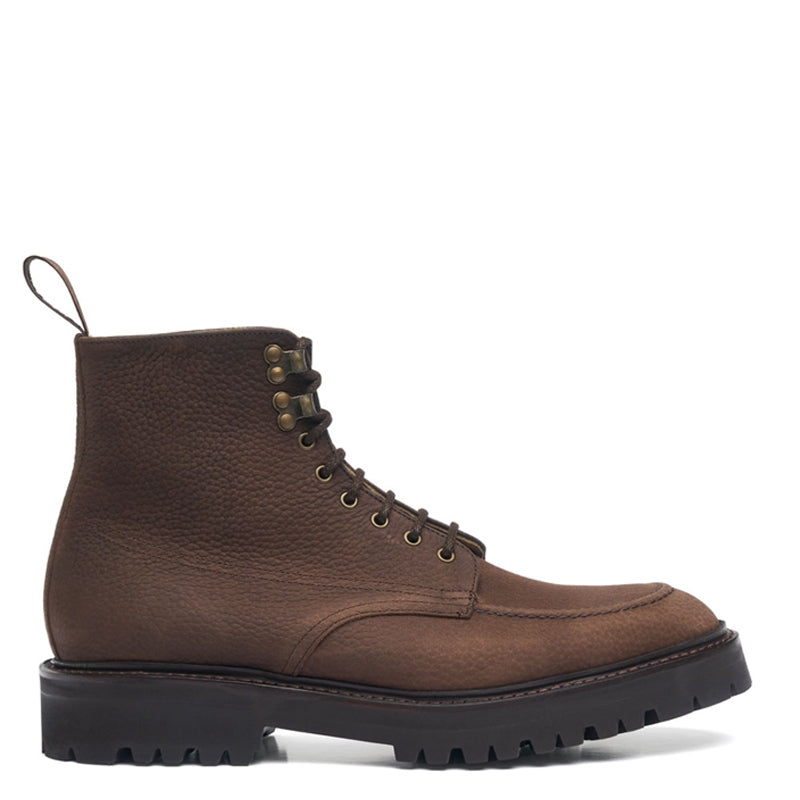 Men Handmade Leather Derby Brown Ankle Boot